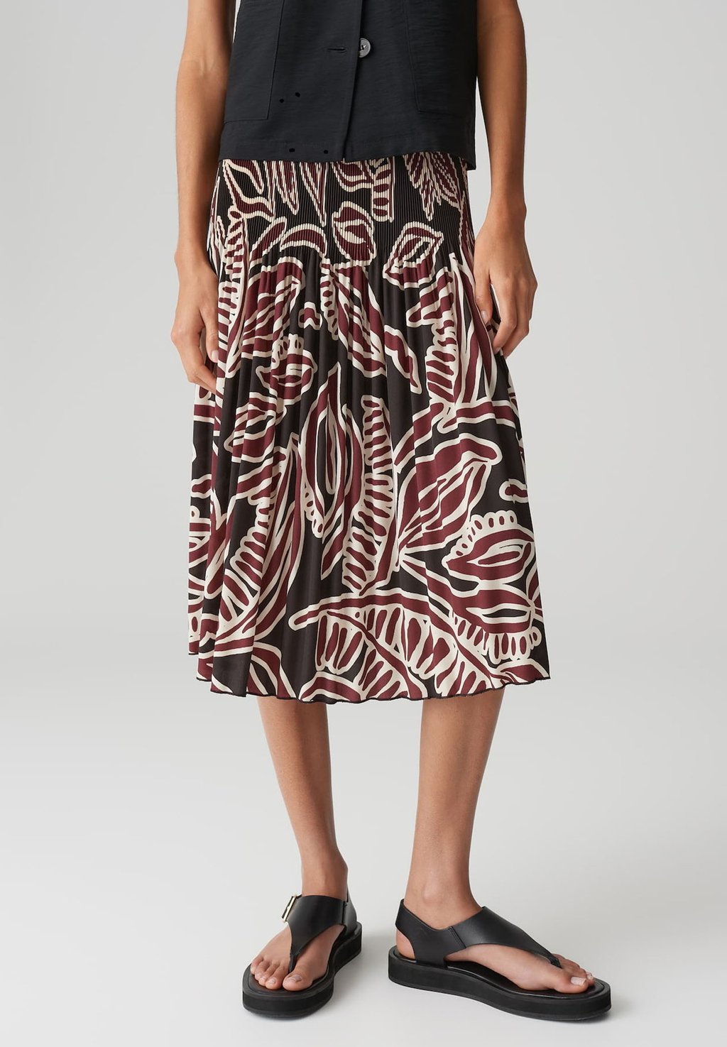 

Юбка А-силуэта RELAXED MIDI FIT A-LINIE PLISSEE - Pleated skirt OPUS, красный