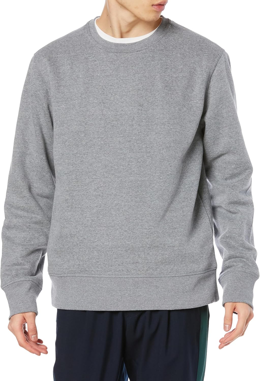 

Мужская флисовая толстовка с круглым вырезом Amazon Essentials, светло-серый