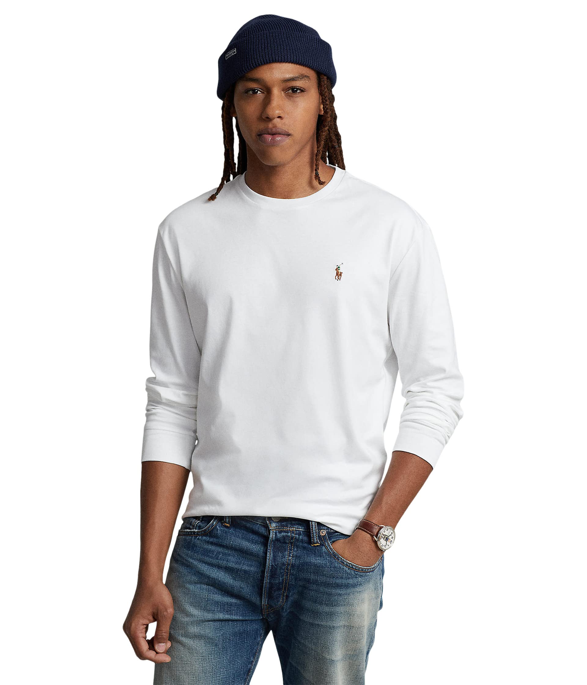

Футболка Polo Ralph Lauren Classic Fit Soft Touch Long-Sleeve Tee, белый