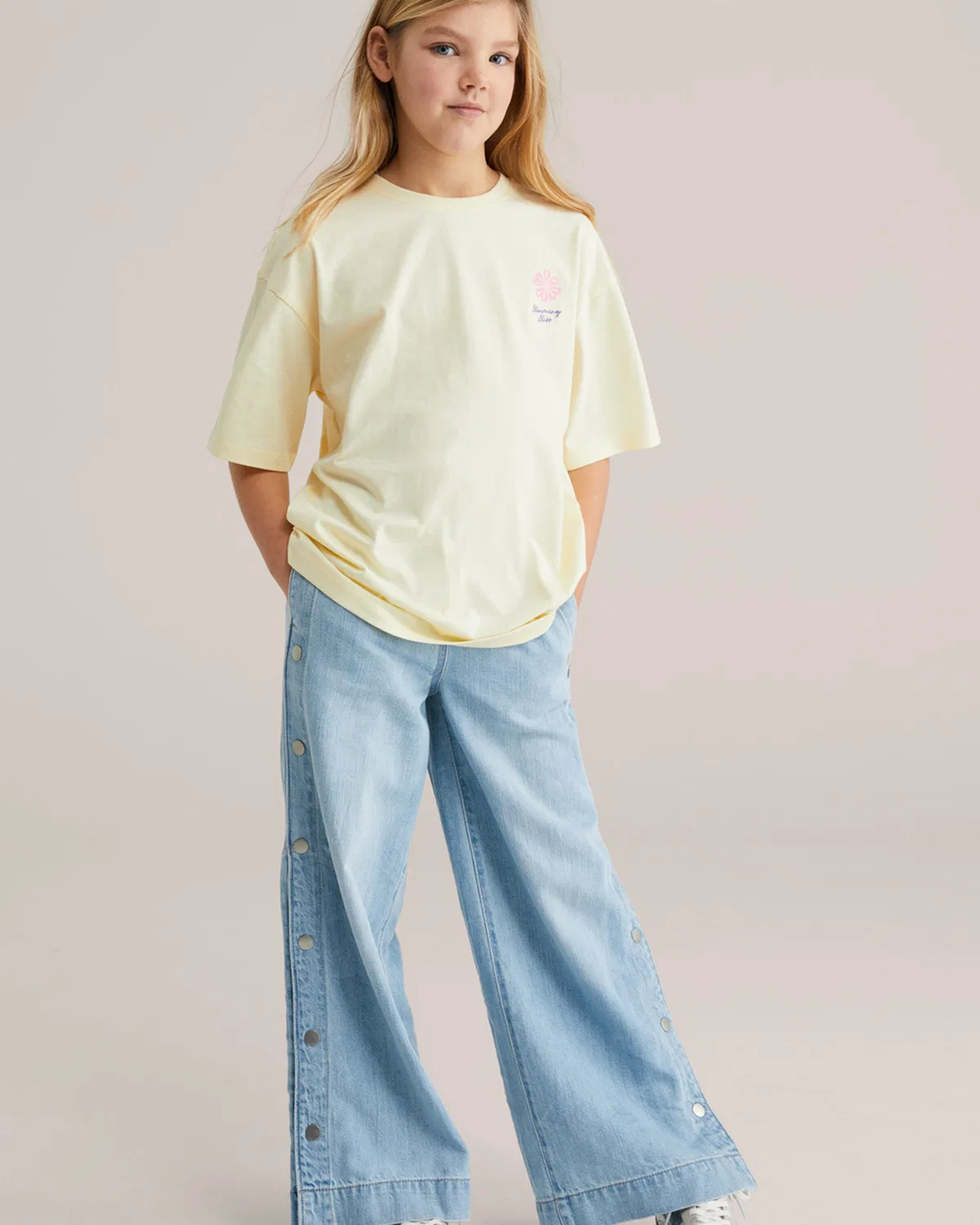 Футболка We Fashion, Light Yellow — фото 4