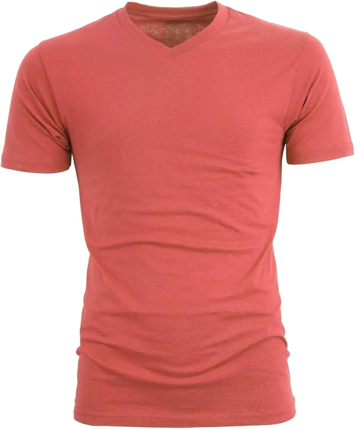 

Мужская футболка с V-образным вырезом, летняя, хлопковая