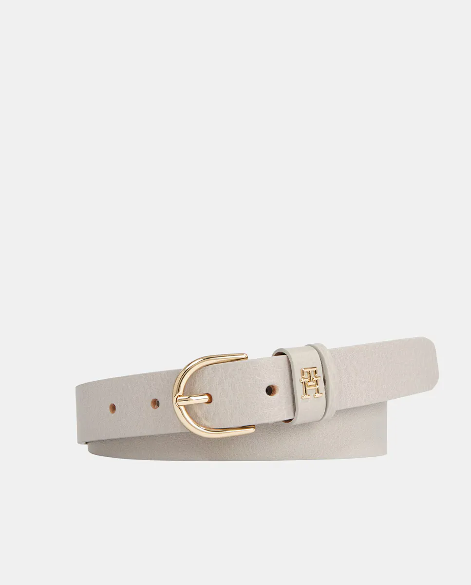 

Ремень Tommy Hilfiger из бежевой кожи, цвет Crudo