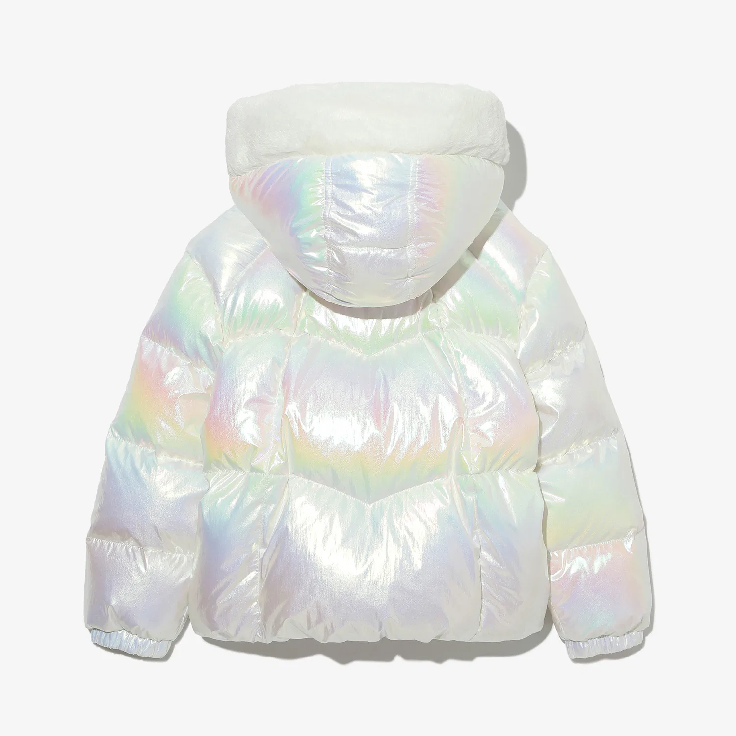 Детский укороченный пуховик бежевого цвета от Fila Kids — фото 3