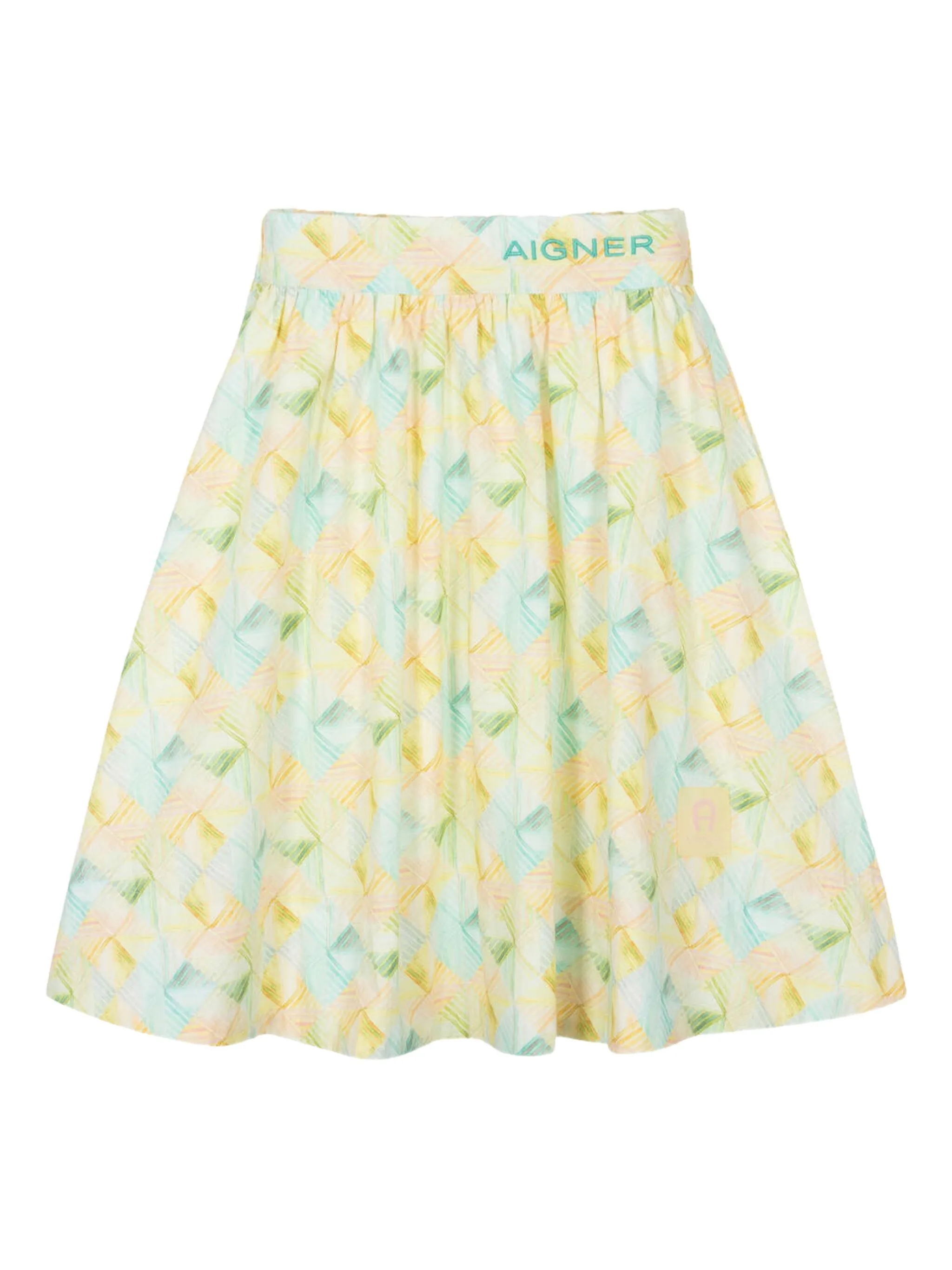 Расклешенная юбка с узором Aigner Kids, синий