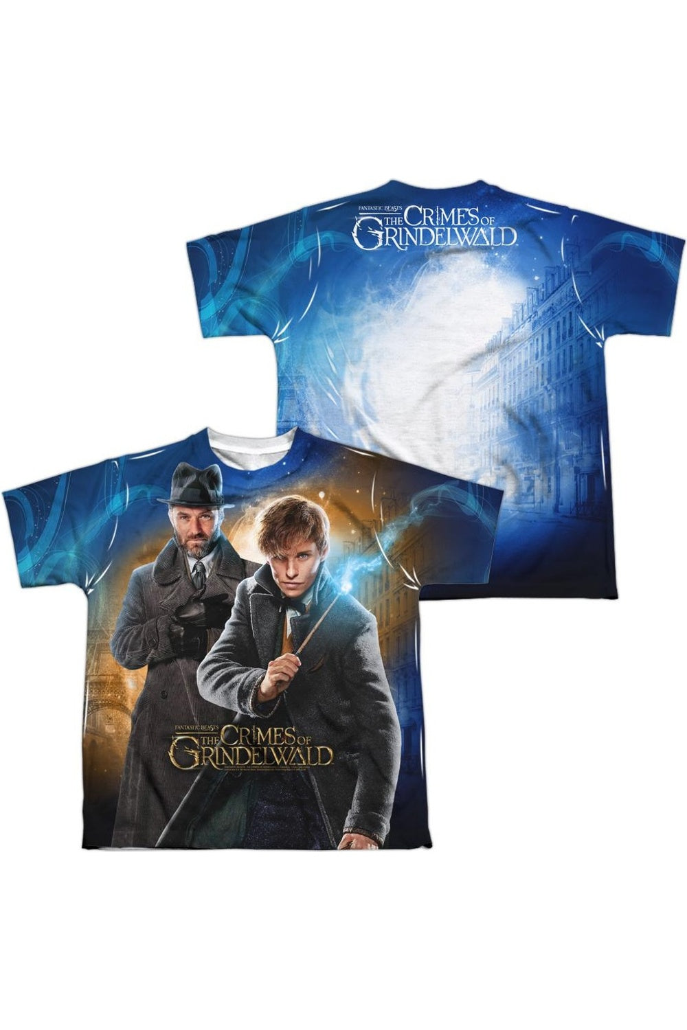 

Футболка с коротким рукавом для детей "Волшебные твари 2: Команда" (принт спереди и сзади) Gildan, белый