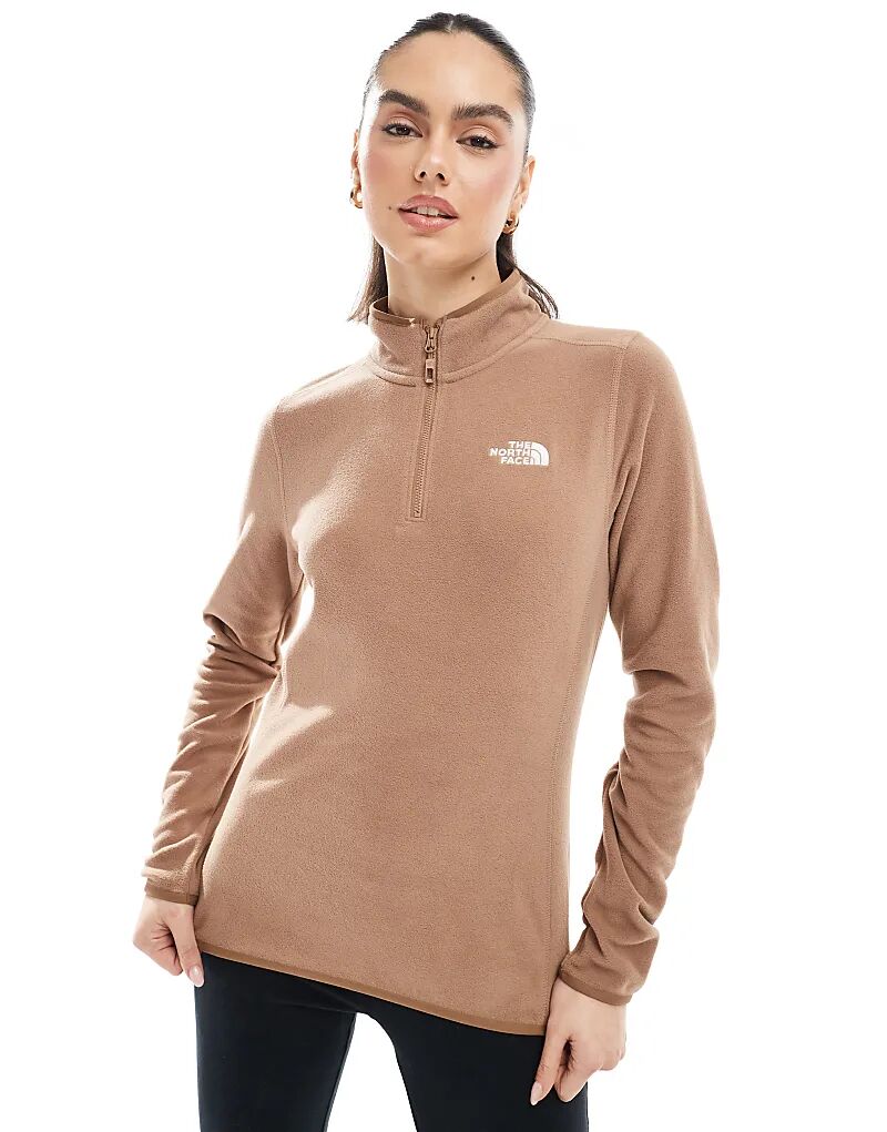

100 флис glacier 1/4 zip в цвете латте The North Face