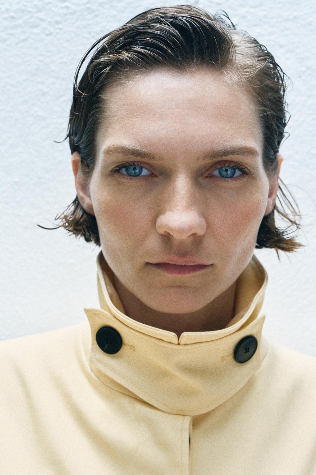 

Хлопок куртка ZARA, цвет Light yellow