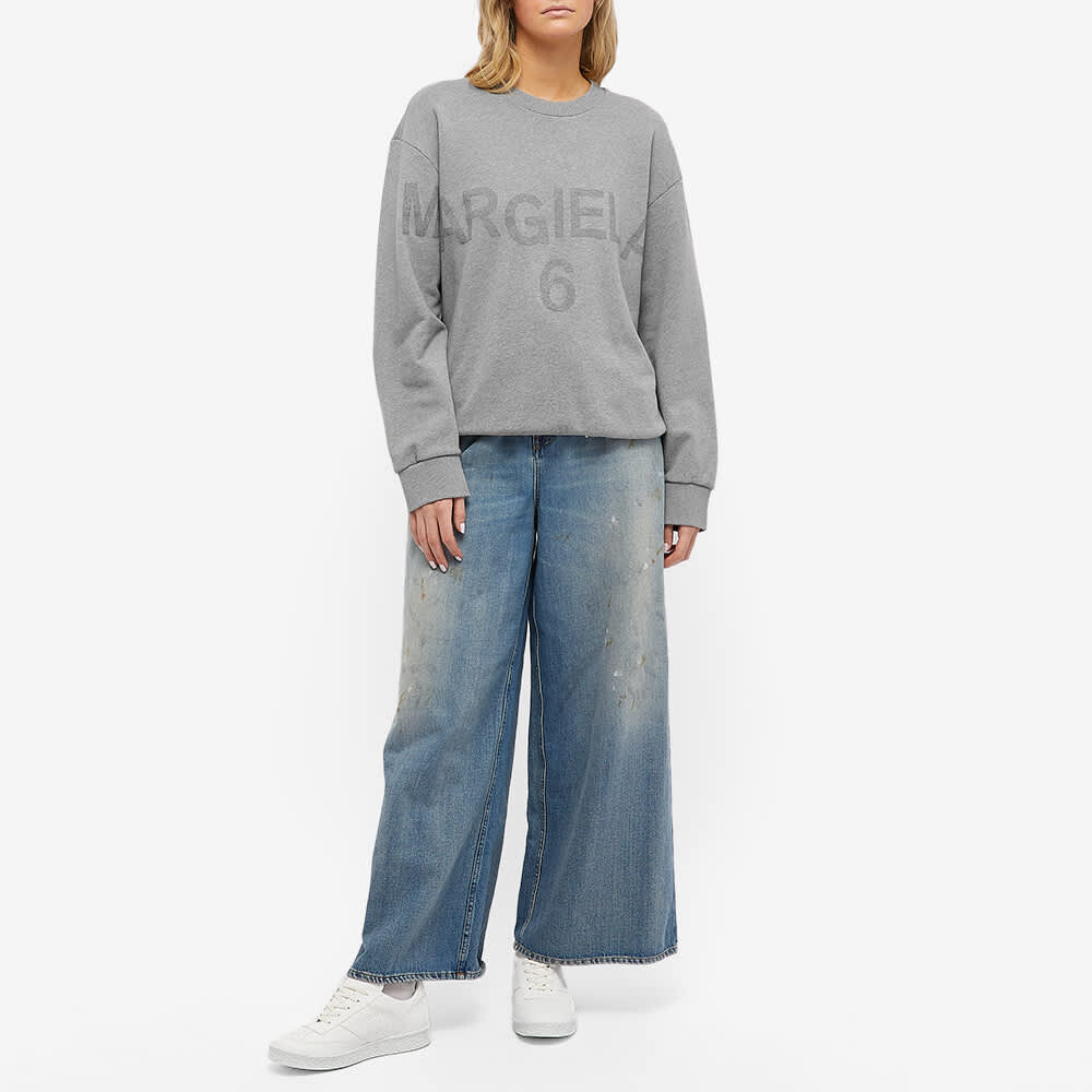 

Толстовка женская Mm6 Maison Margiela с логотипом, серый