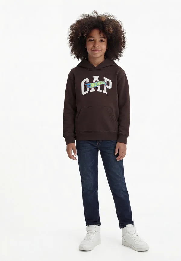 Детская и подростковая толстовка с винтажным логотипом hot wheels. Gap, Terra Brown