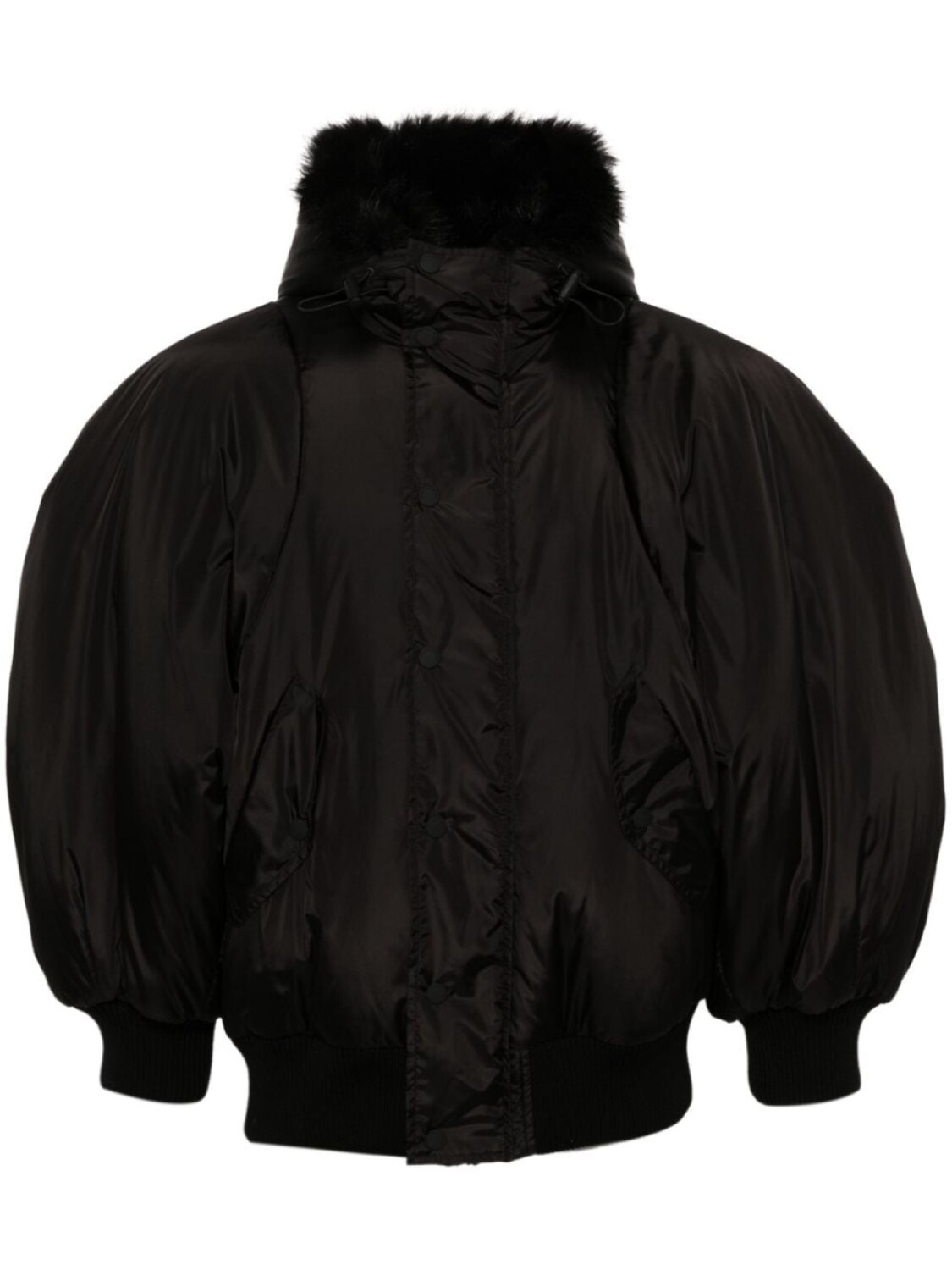

Simone Rocha пуховик с капюшоном, черный