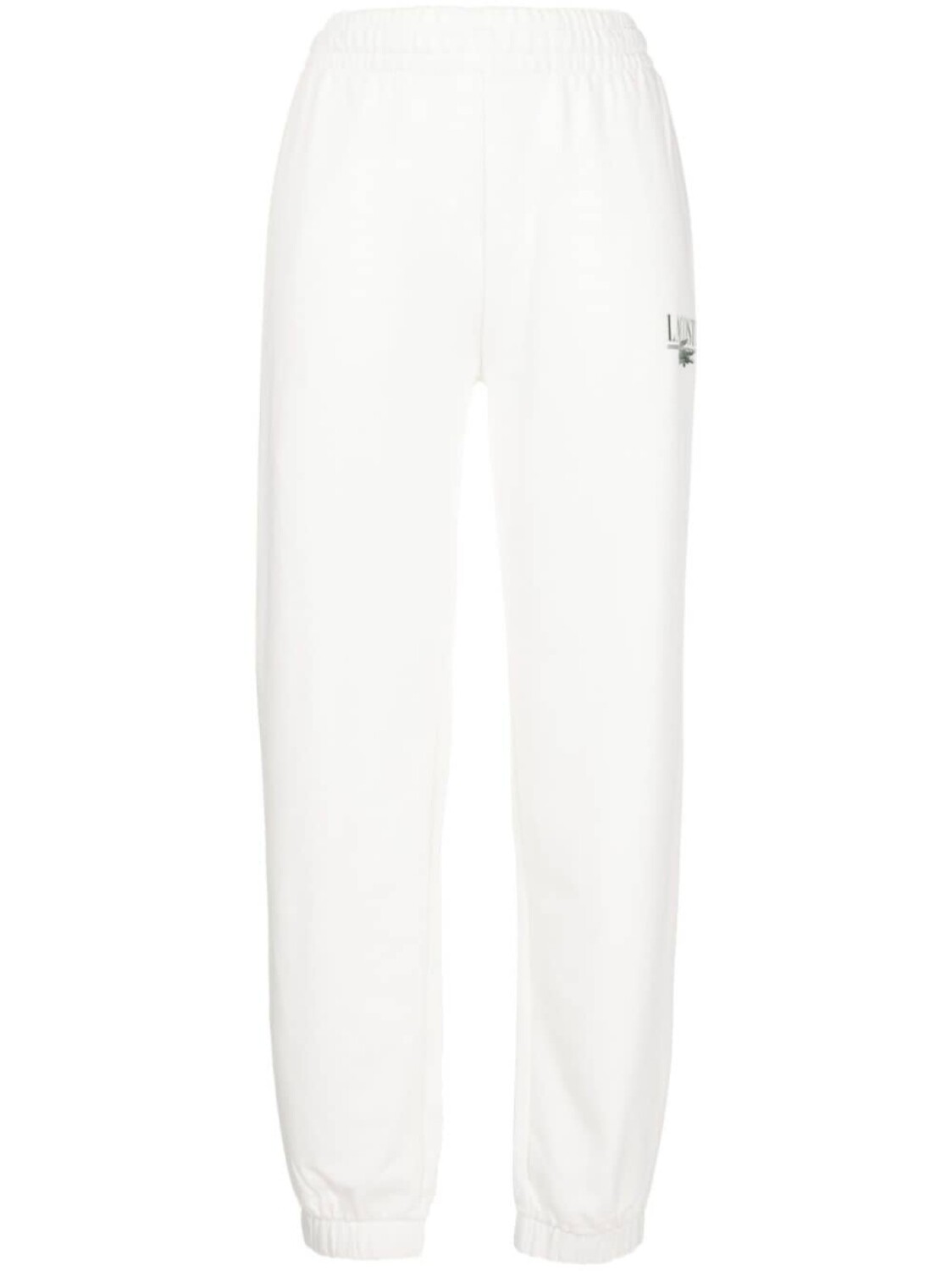 

Lacoste logo-print cotton blend track pants, белый
