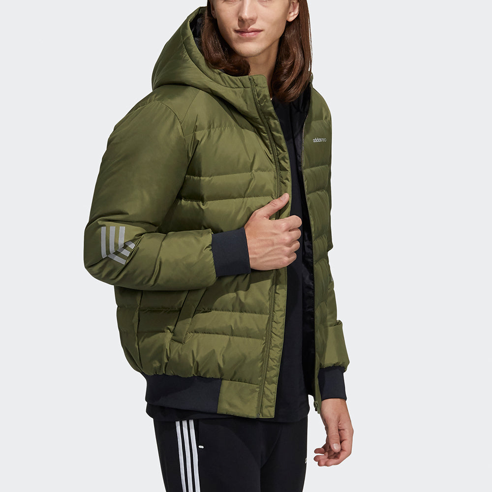 Куртка adidas neo M Dwn 3S Puf Jk Metallic Sports hooded down Jacket H45270 — фото 4