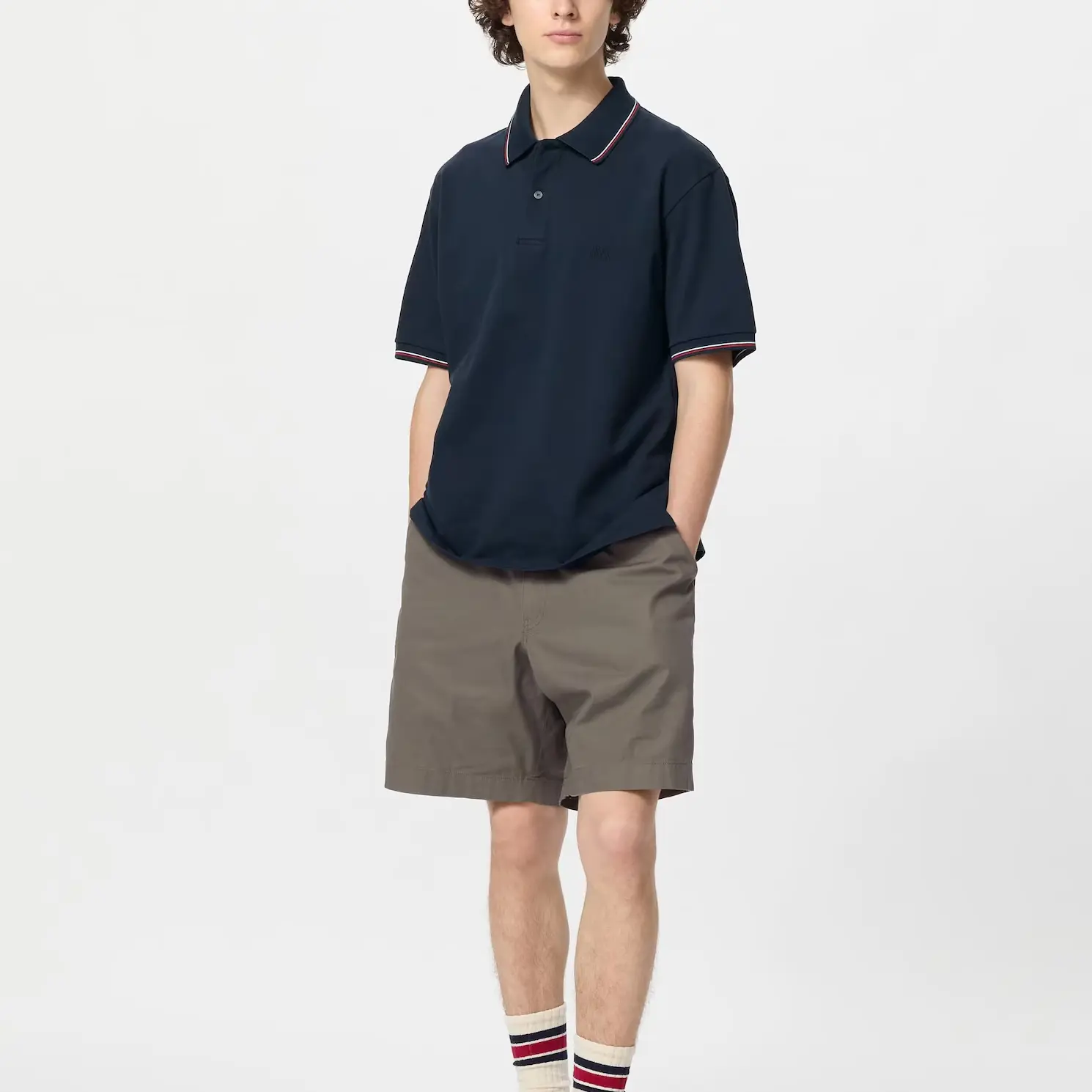 UNIQLO X JW Anderson SS25 Polo Shirt Unisex Marine Blue — фото 3