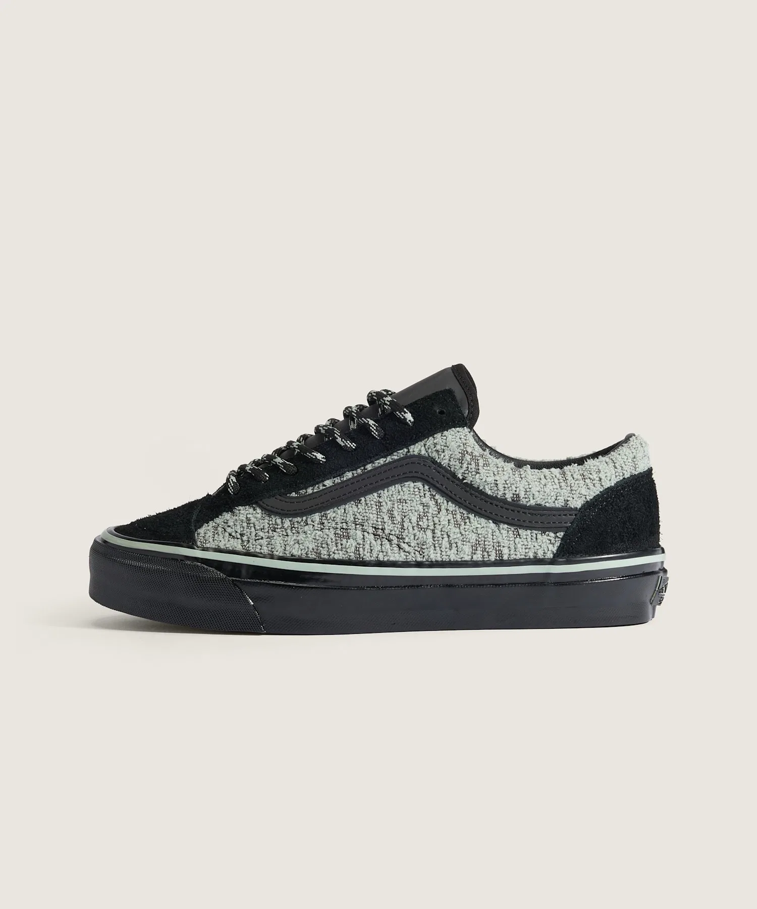 Унисекс кроссовки VANS Old Skool 36 Jacquard Knit серо-зелёные