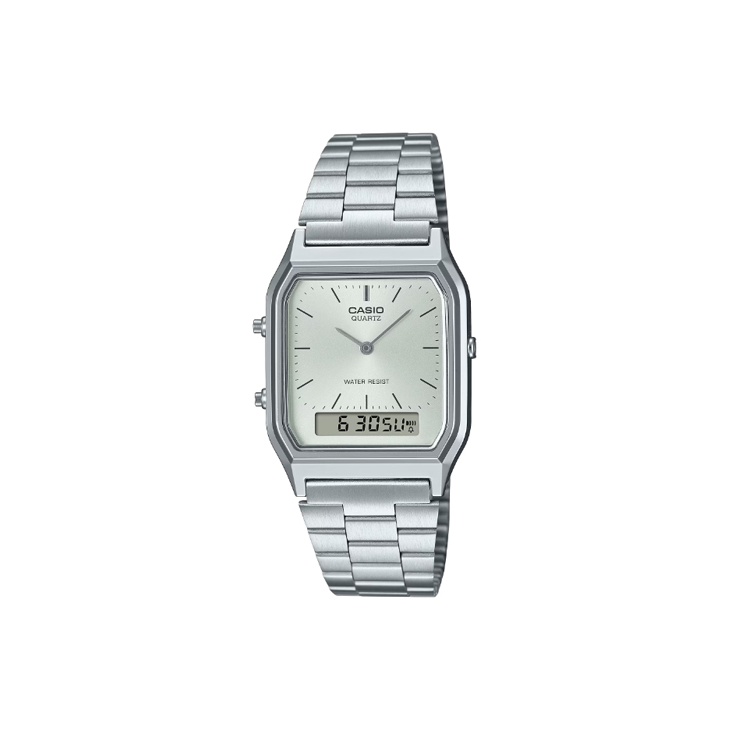 

CASIO Мужские и женские часы VINTAGE Series Silver AQ-230A-7AMQY