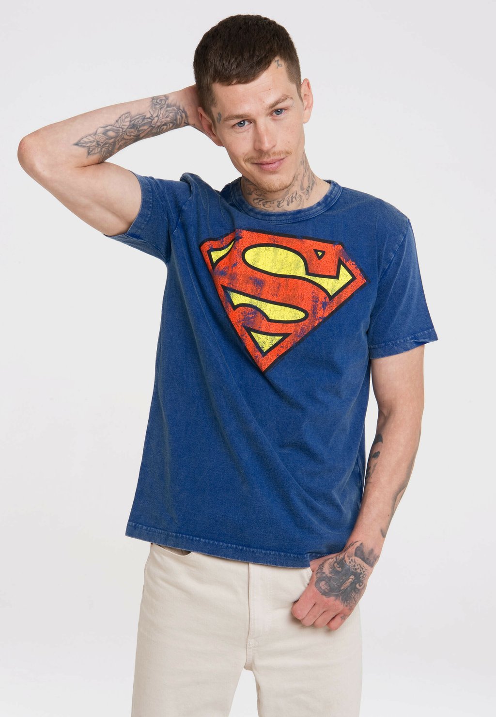 

Футболка с принтом DC COMICS SUPERMAN LOGOSHIRT, цвет blau