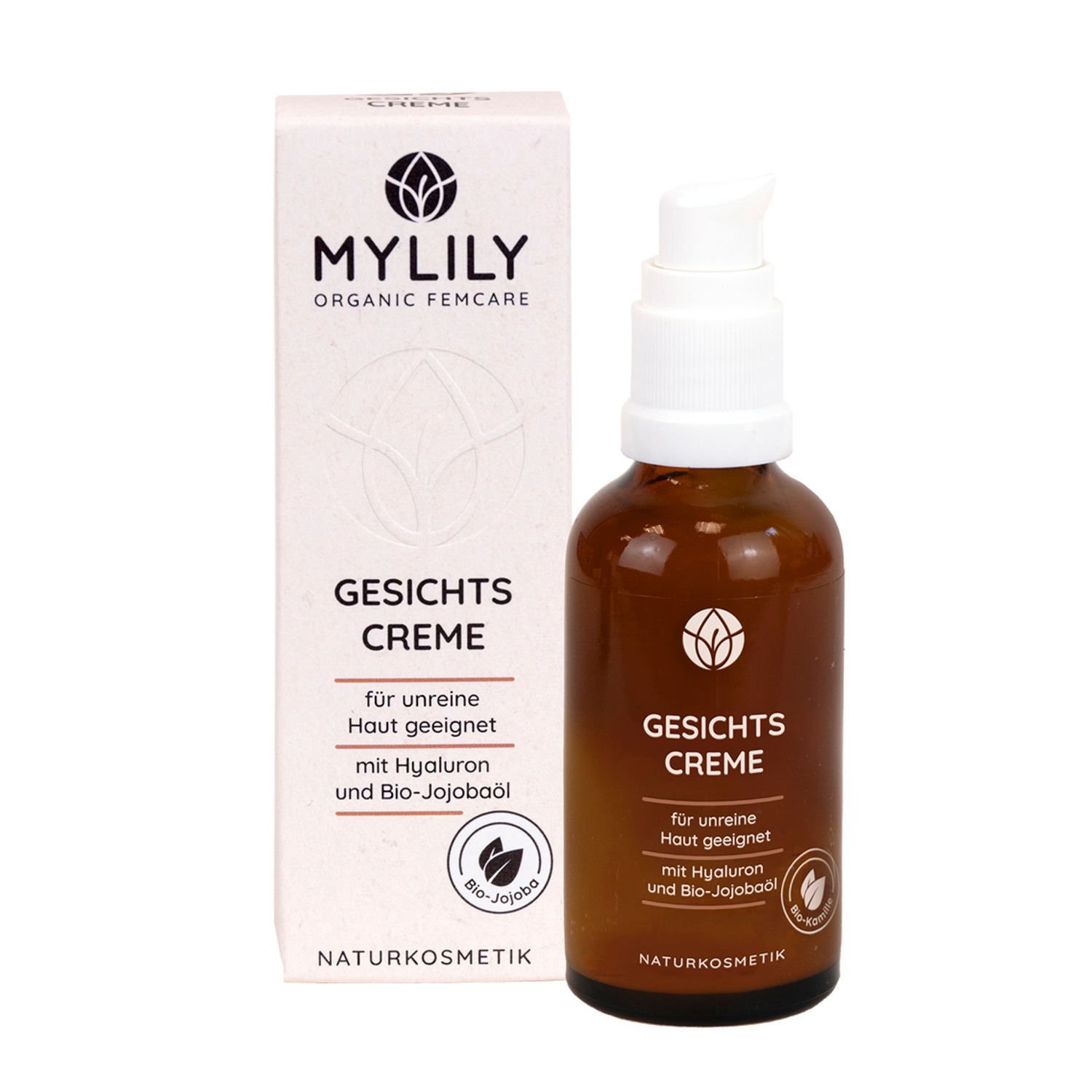 

Крем для лица gesichtscreme für unreine haut mit hyaluron - 50ml Mylily, 1