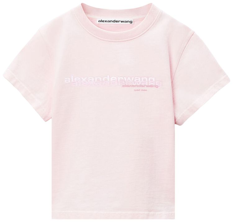 

Укороченная футболка Alexander Wang, светло-розовая, Розовый, Укороченная футболка Alexander Wang, светло-розовая