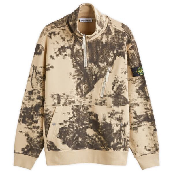 

Толстовка камуфляжная с принтом «Картография Земли» на молнии Stone Island, серый
