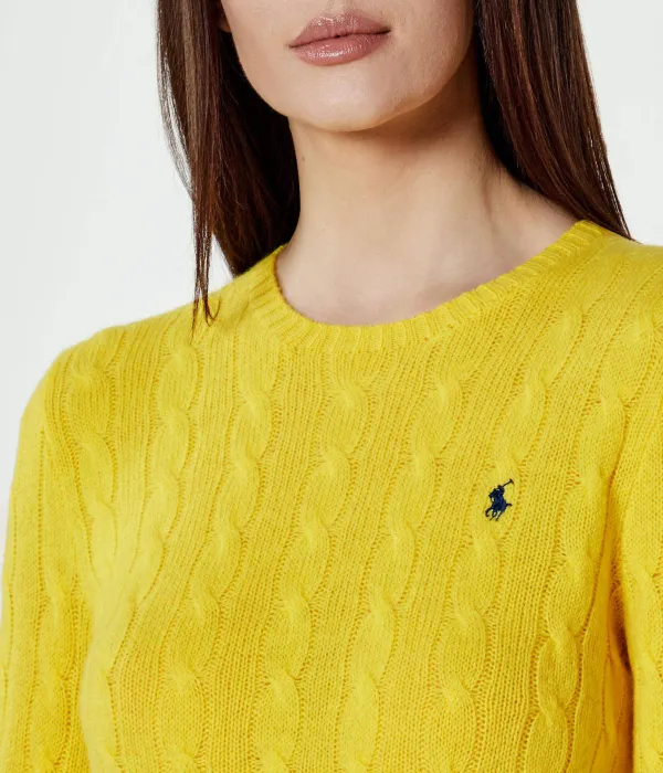 Свитер Джулианны Slim fit Polo Ralph Lauren, желтый — фото 4