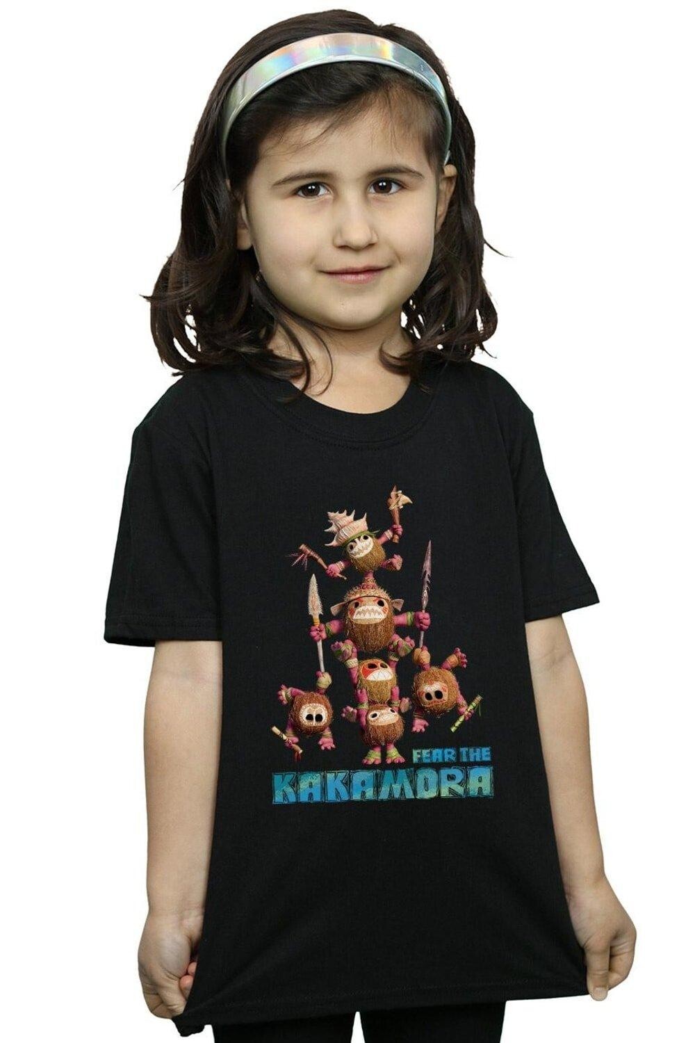 

Хлопковая футболка Moana Fear The Kakamora Disney, черный