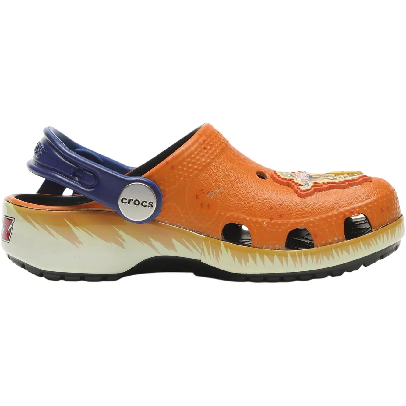 Детские клоги Crocs Classic Clog оранжево-фиолетовые — фото 3
