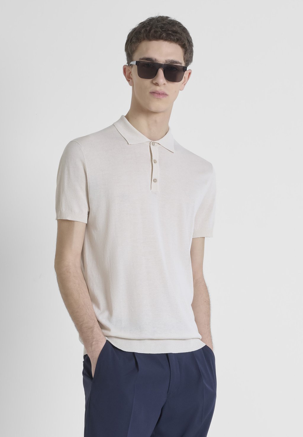 

Рубашка поло REGULAR FIT IN FOAM LOGO PRINT Antony Morato, бежевый