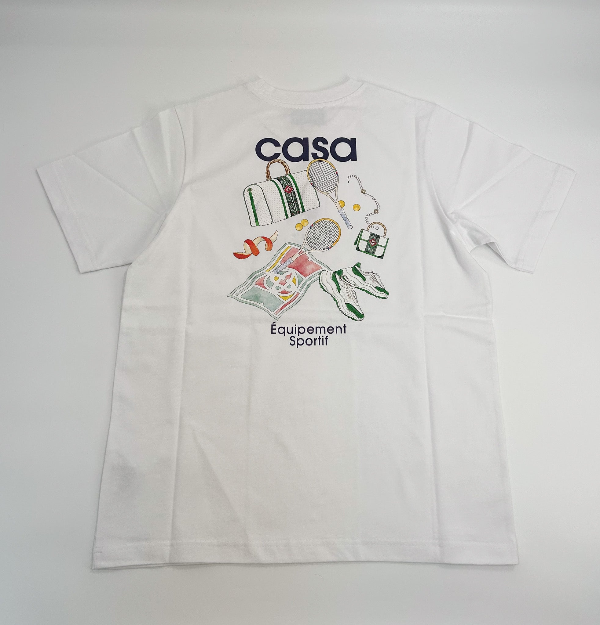 

Футболка с принтом Casablanca Equipment Sportif, белый