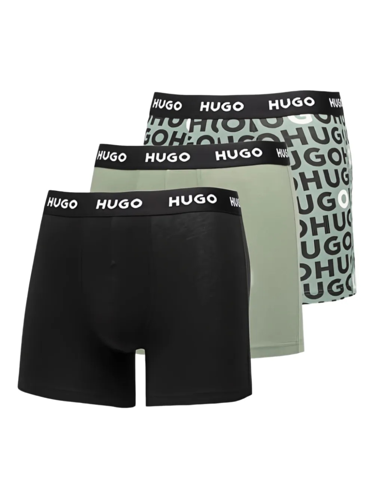 

Трусы-брифы с логотипом HUGO (упаковка из трех штук), зеленый