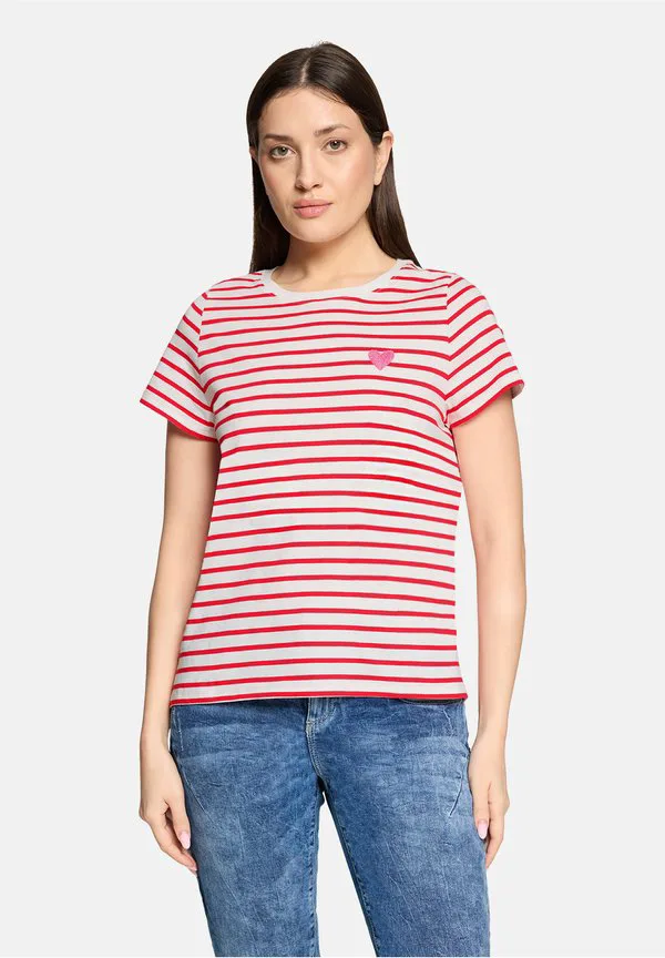 

Футболка с принтом mit rundhalsausschnitt kurzarm Cartoon, Cream Red, Красный, Футболка с принтом mit rundhalsausschnitt kurzarm Cartoon, Cream Red