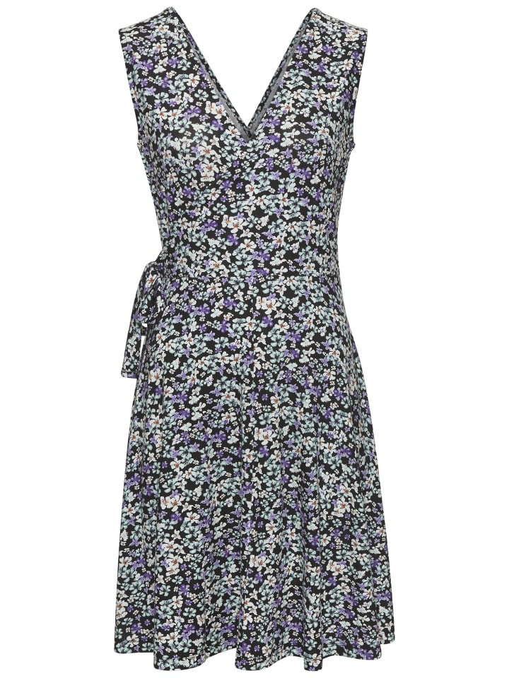 

Платье из джерси с цветочным узором в сиренево-бирюзово-кремовых тонах Vivance