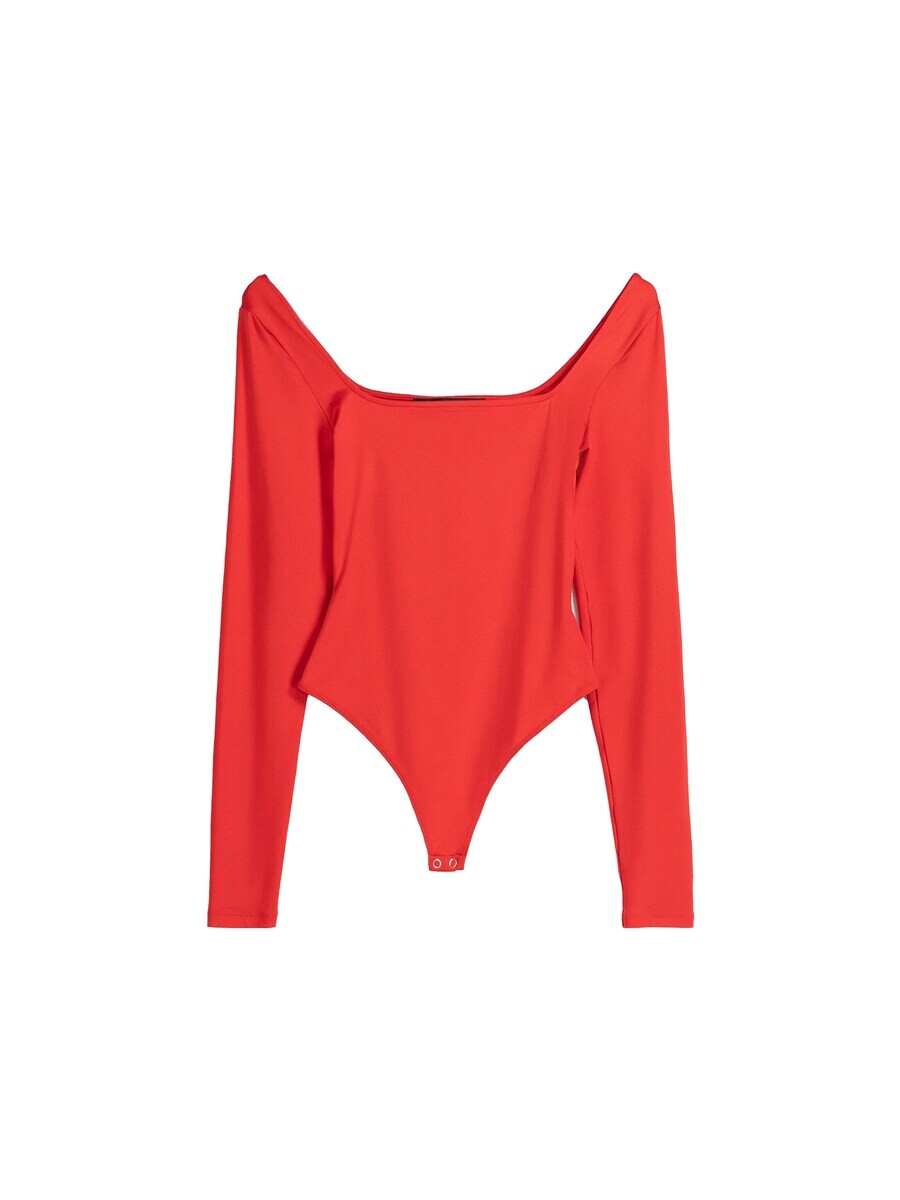 

Классический топ Bershka Shirt Bodysuit, красный