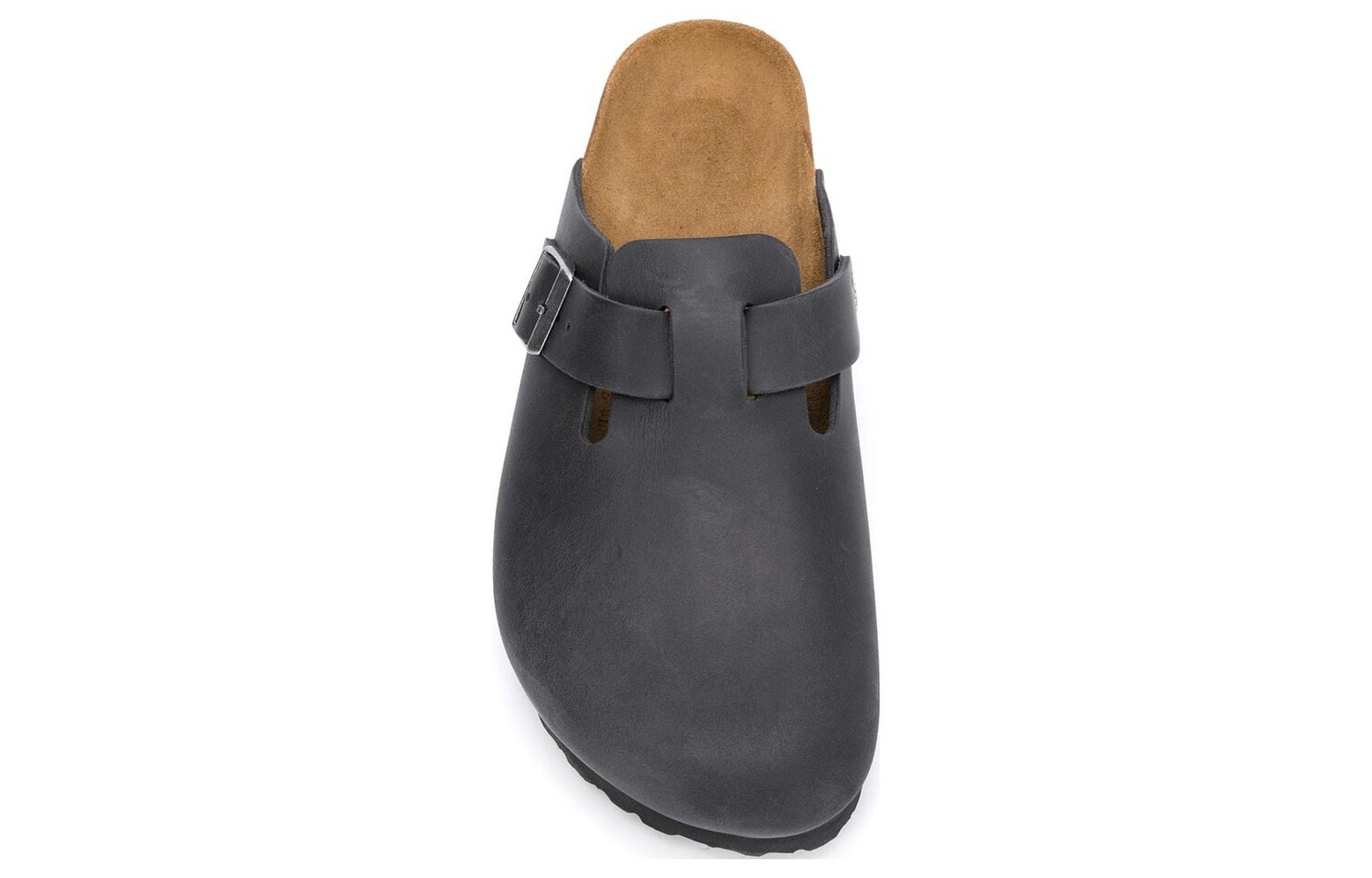 Мюли Birkenstock Boston Natural Leather Oiled узкие, черный — фото 4