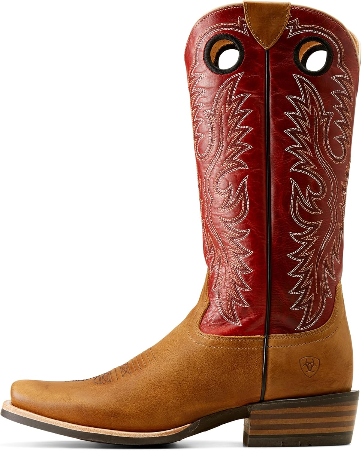 Мужские ковбойские ботинки Ariat Ringer, красный/бежевый — фото 3