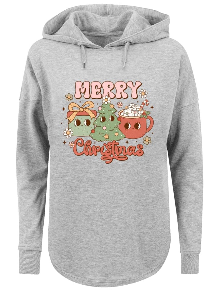 

Пуловер F4NT4STIC Oversized Hoodie Merry Weihnachten Cozy And Cute, серый