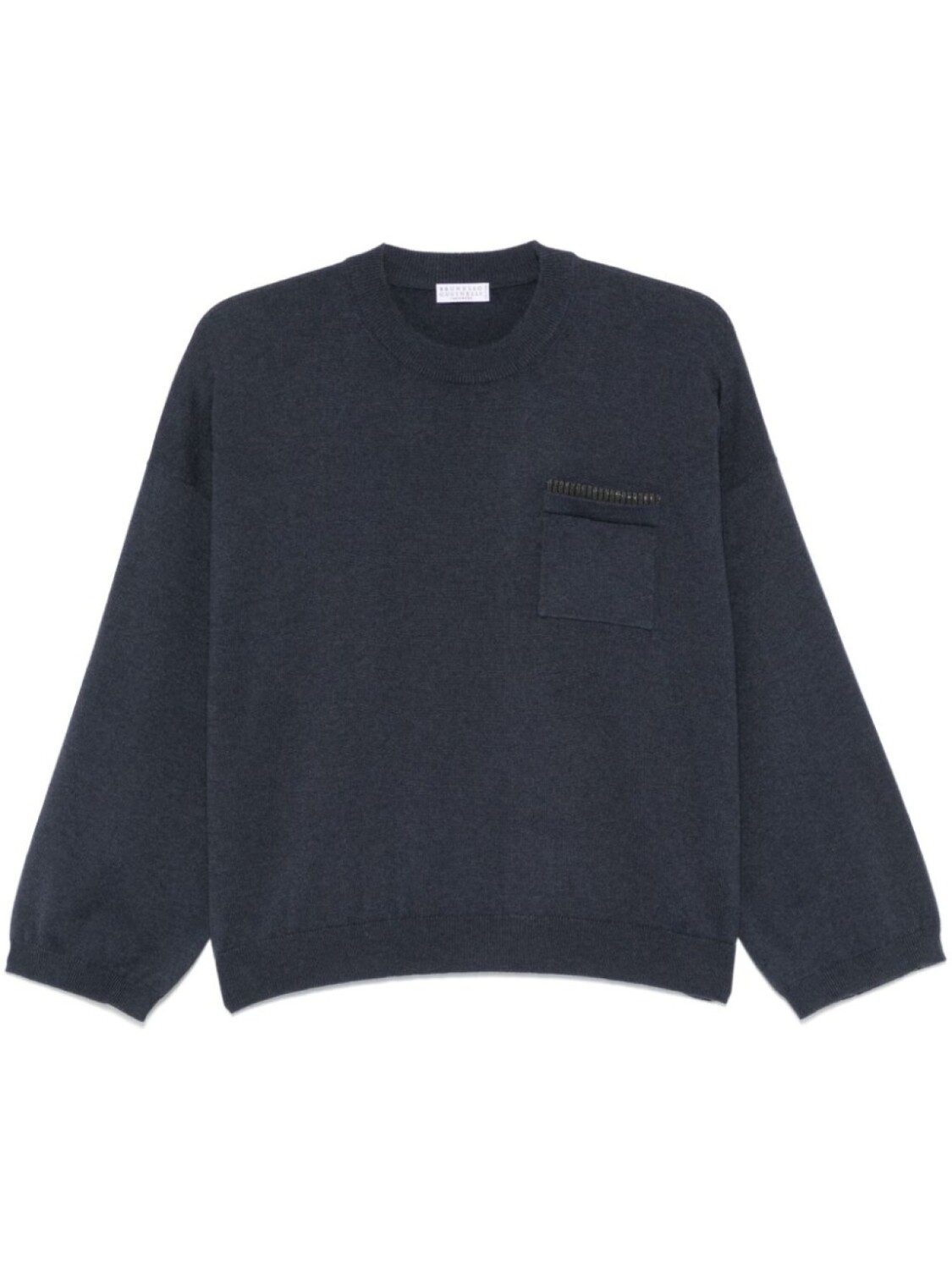 

Brunello Cucinelli свитер с декором Monili, синий