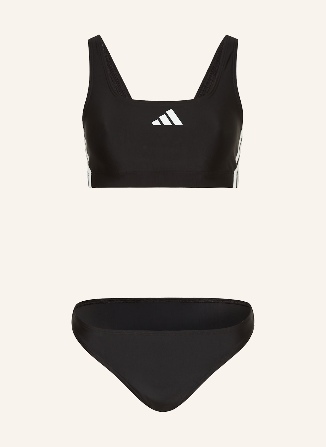 

Бюстье бикини 3 полоски Adidas, черный