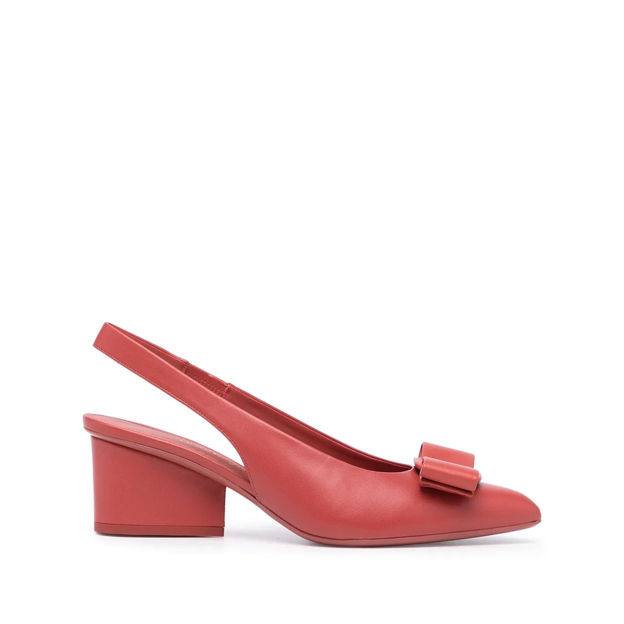 Ferragamo босоножки-лодочки на шлейке Salvatore Ferragamo, красный/розовый — фото 4