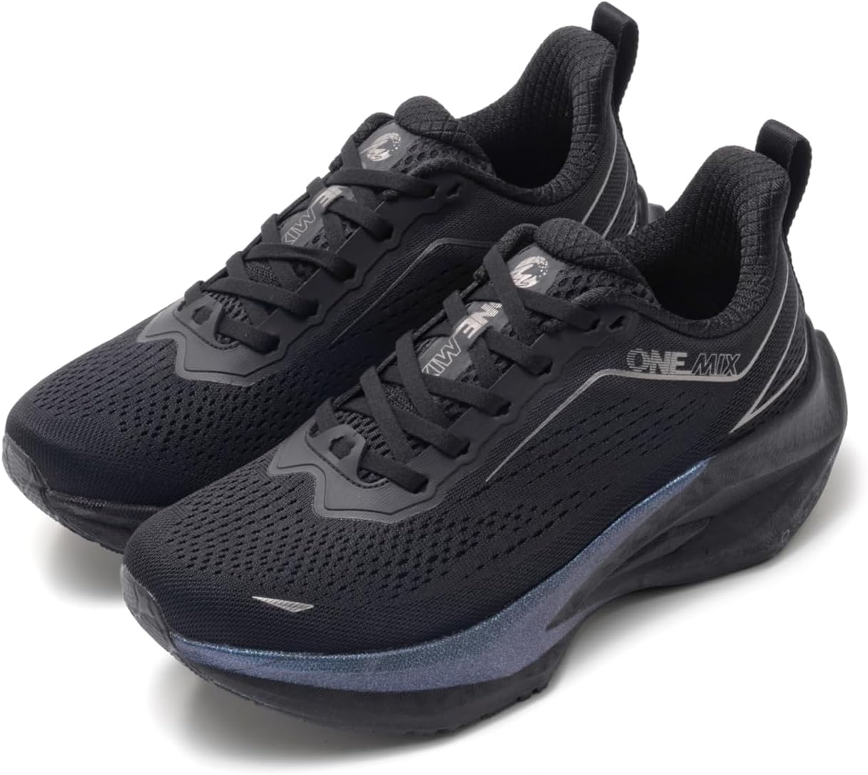 

Мужские кроссовки для бега ONEMIX, сетчатые спортивные кроссовки, противоскользящие, удобные, для тренировок в зале, повседневные, дышащие, для бега, тенниса и моды, черный