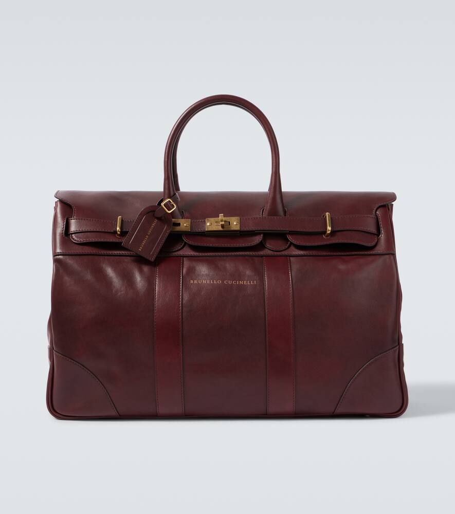 

Кожаная дорожная сумка Duffel Brunello Cucinelli, Wine
