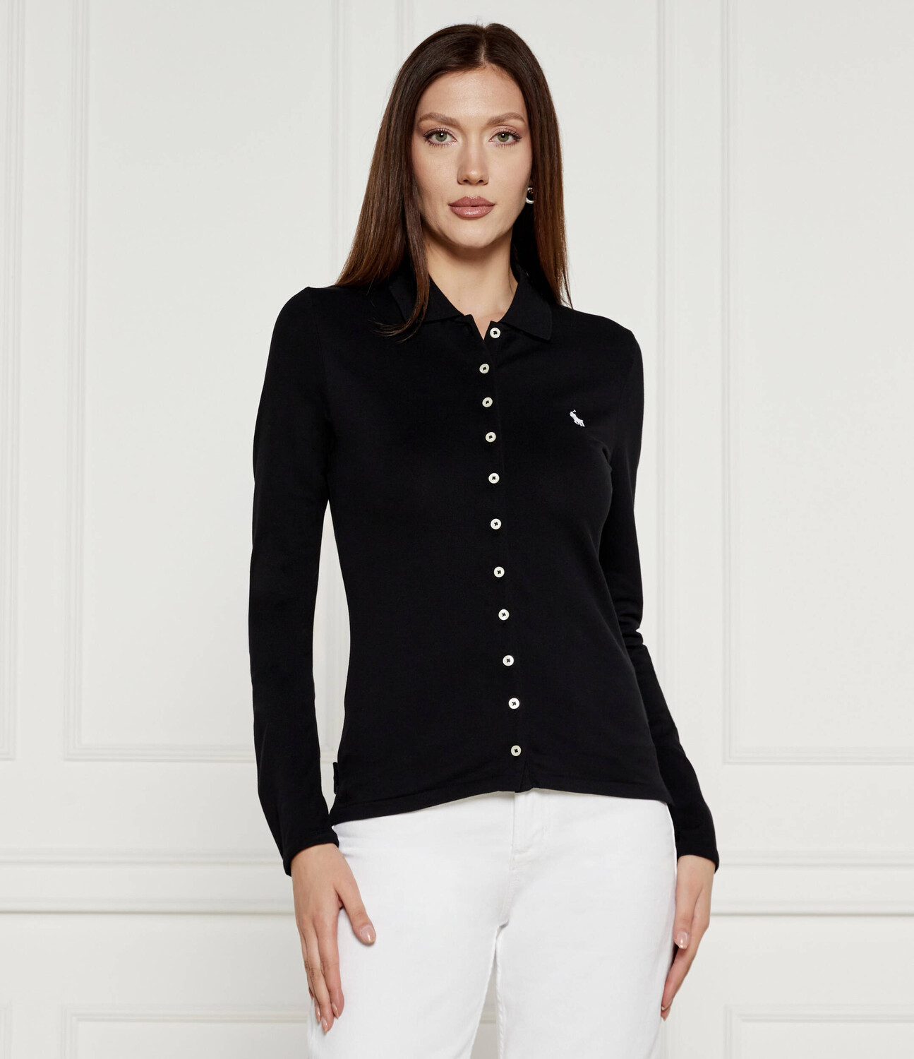 

Рубашка POLO RALPH LAUREN Slim Fit, черный