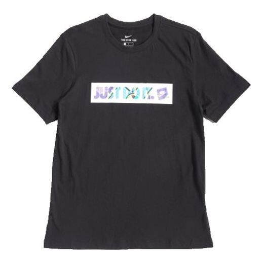 

Футболка just do it athleisure casual sports short sleeve black Nike, черный