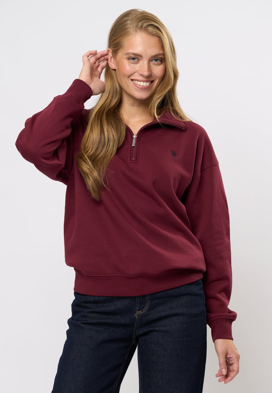 

Толстовка U.S. Polo Assn. KATIE HALF-ZIP, Tawny Port/Bordeaux
