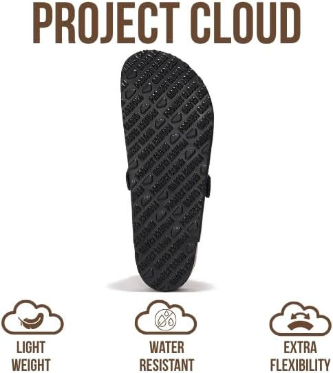 Мужские сабо Project Cloud - 100 натуральная кожа полного слоя, сабо с мемори-пеной для мужчин, поддержка свода стопы, пробковая стелька, противоскользящая подошва (Brooklyn), темно-синий — фото 4