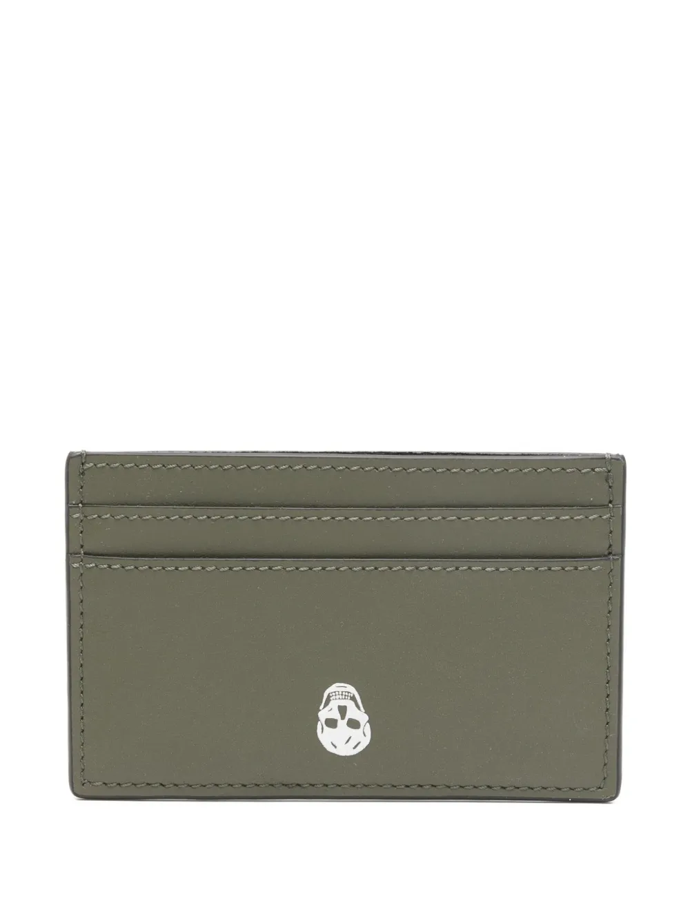 

Кожаный держатель для карт с логотипом Skull Alexander Mcqueen, зеленый