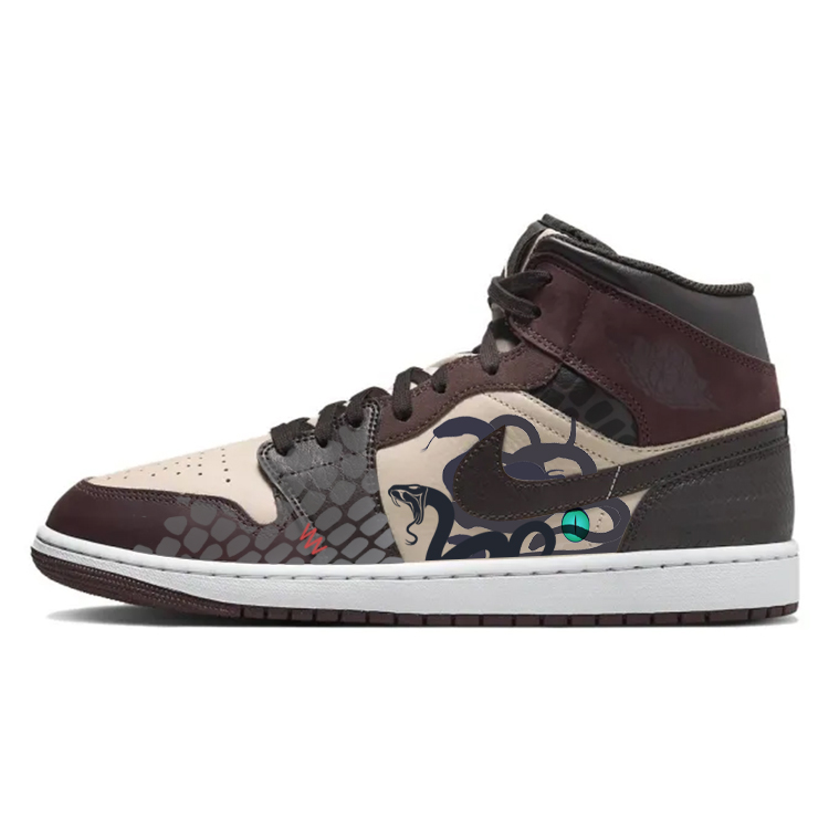 

Jordan Баскетбольные кроссовки Air 1 Cushioned, износостойкие, нескользящие, винтажные, среднего размера, мужские, коричневые, черные