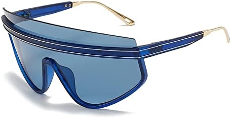 

Солнцезащитные очки-щитки One Piece для женщин, винтажные, увеличенного размера, в полуободковой оправе, в полоску, мужские, цвета шампанского, черные MTZJH, Blue Blue