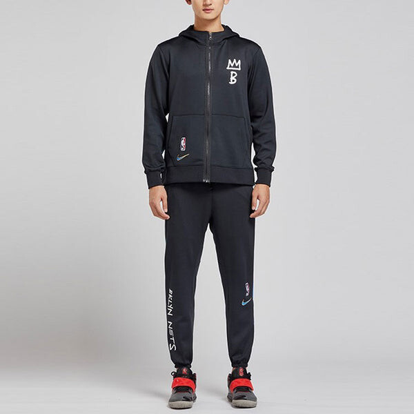 Толстовка Nike Loose Casual Knit Brooklyn Basketball Hooded Jacket Black, черный — фото 4