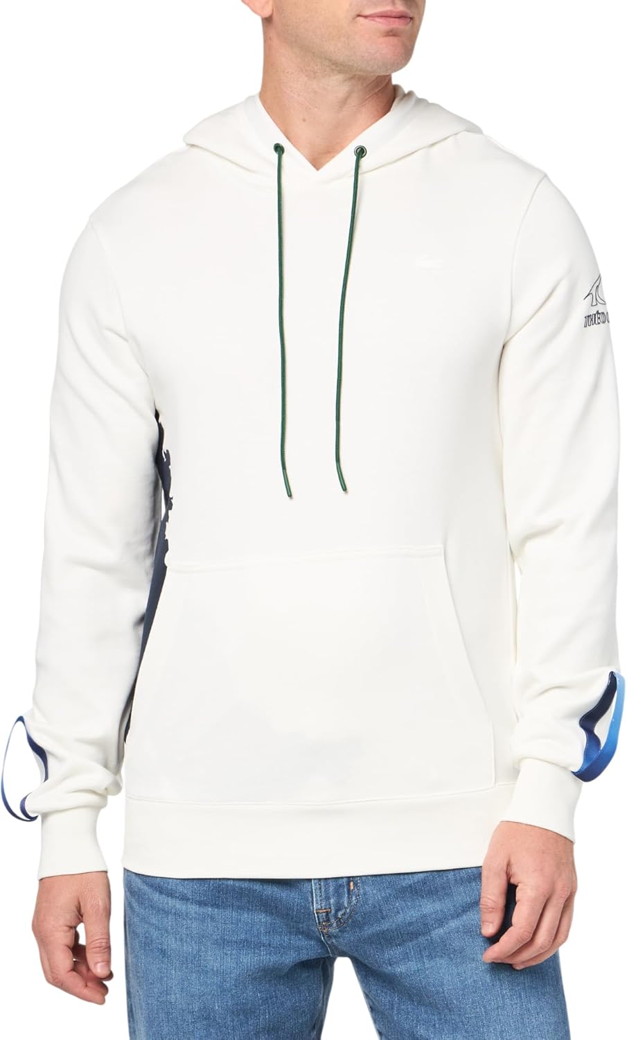 

Lacoste мужская толстовка с капюшоном Theo Curin расслабленного кроя, Flour/Navy Blue/Green, Зеленый, Lacoste мужская толстовка с капюшоном Theo Curin расслабленного кроя, Flour/Navy Blue/Green