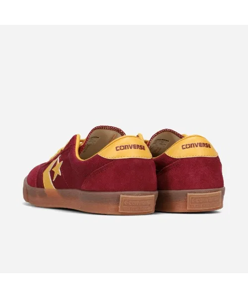 Унисекс кеды из канваса и замши CONVERSE ROADCLASSIC SK OX бордовые — фото 3